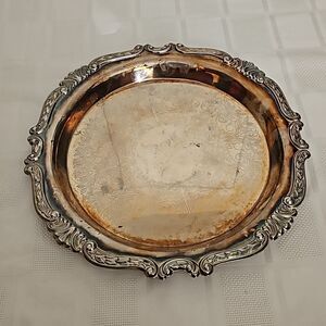 E.P Steel Vintage Silver Platter 13"-13"